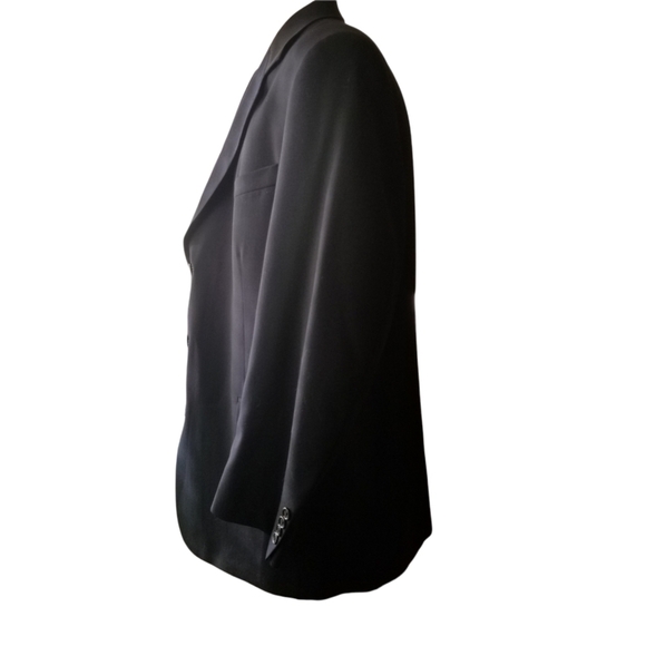 Stafford 44R Suit Jacket / Sport Coat Navy Blue 100% Pure New Wool - Picture 2 of 10